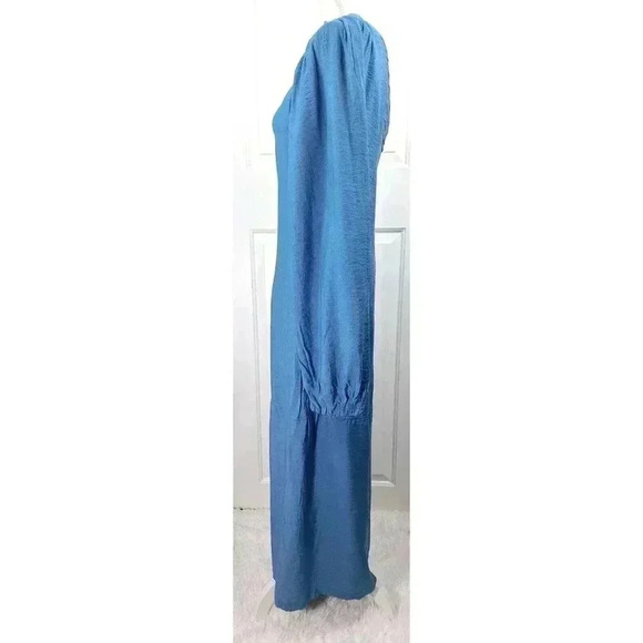 Alionas London Blue One Shoulder Maxi Dress Size Small - Picture 2 of 11
